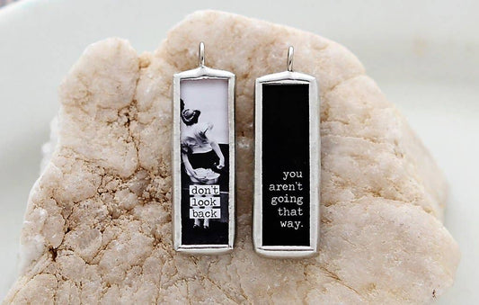 Don't Look Back Soldered Art Charm: Charm Only