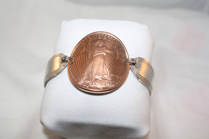 Copper Coin Bracelet: Large (8in)