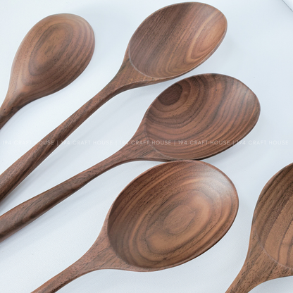 Large Walnut Wooden Spoon - Kitchen Serving Utensils