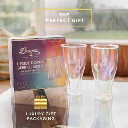 Upside Down Beer Glasses - The Aura Collection