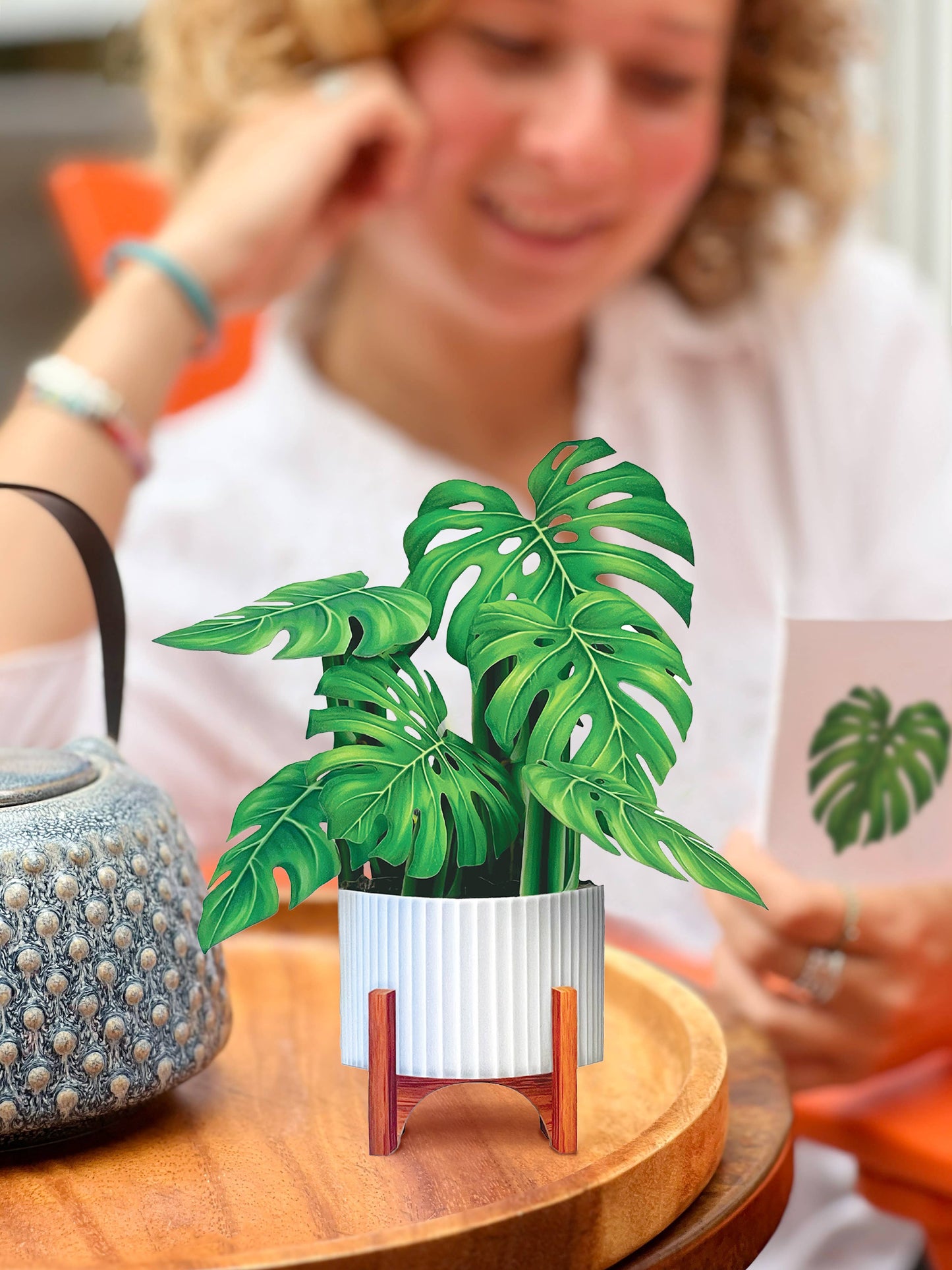 Mini Monstera Plant Pop-up Greeting Card