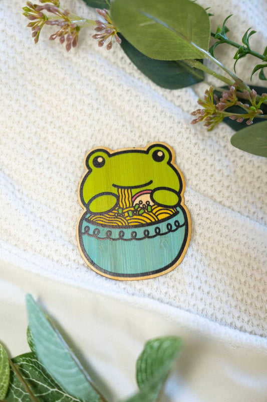 Frog Ramen Bamboo Sticker