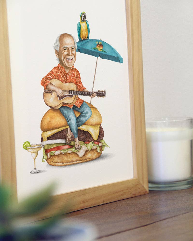 Jimmy Buffett Watercolor Print