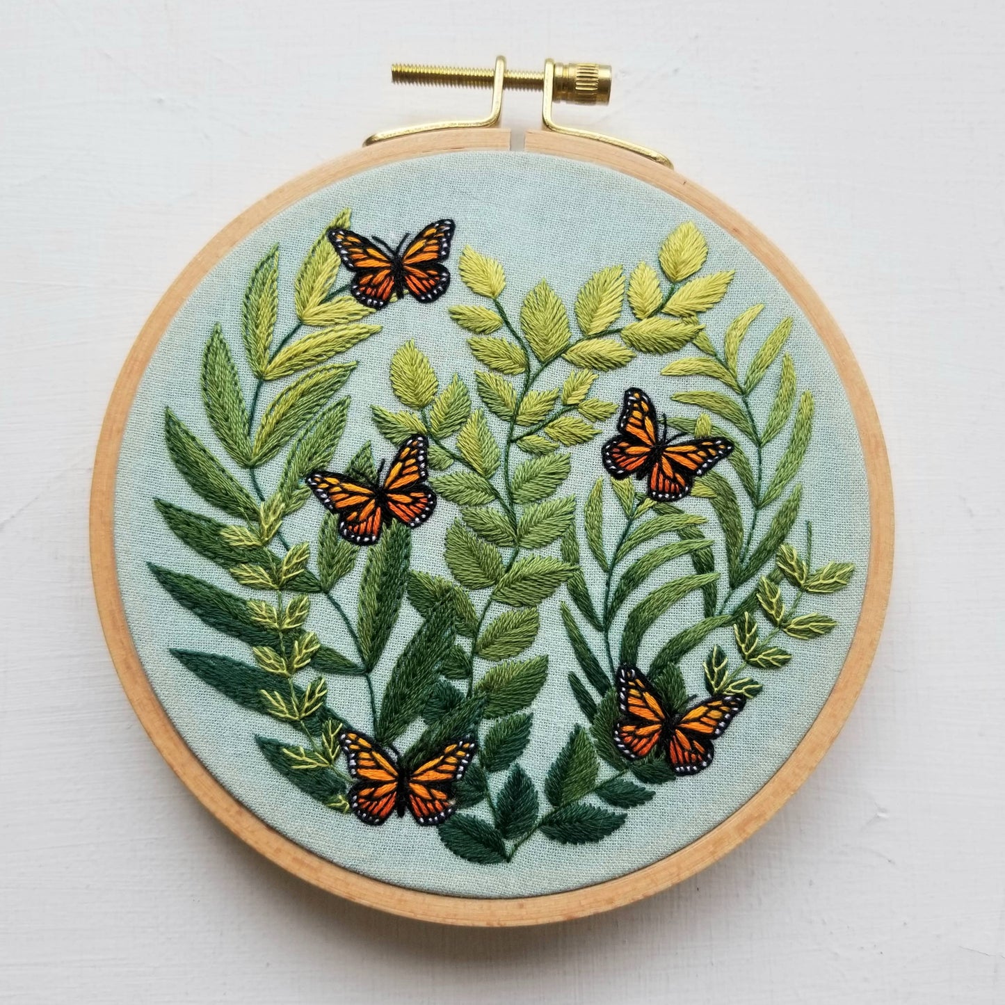 "Love Grows" butterfly hand embroidery kit