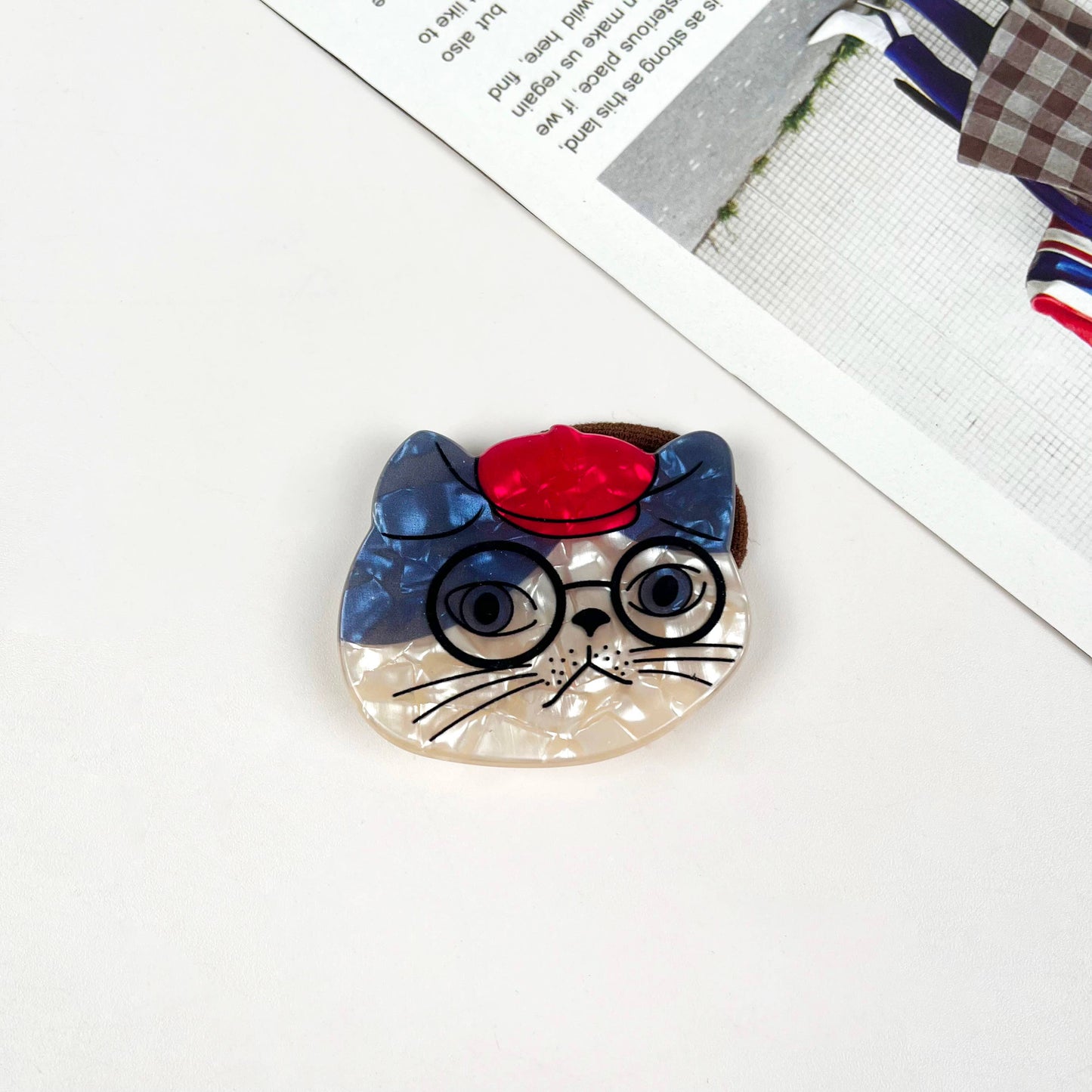 Lovely cartoon cat hair tie: E