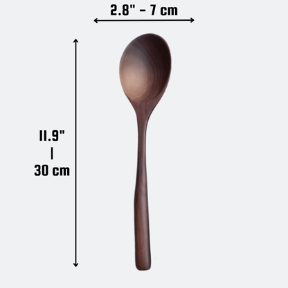 Large Walnut Wooden Spoon - Kitchen Serving Utensils