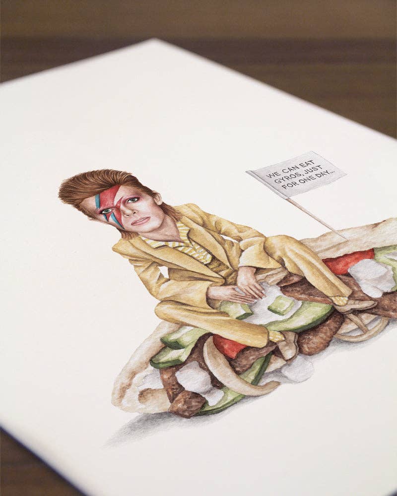 David Bowie Watercolor Print