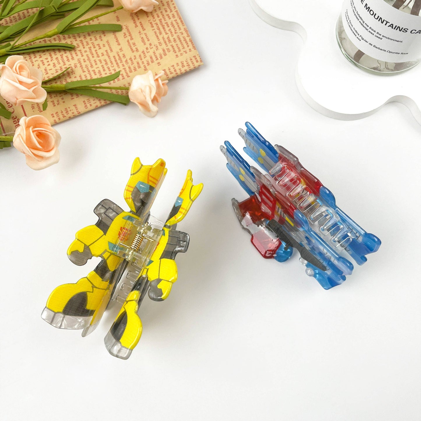 Transformers Robot Acrylic Hair Claw Clip: Blue
