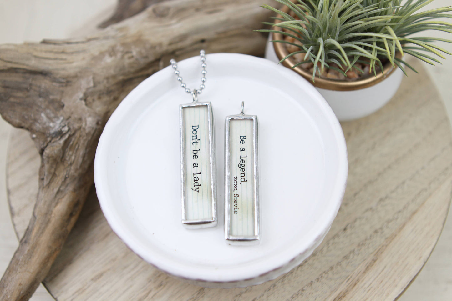 Don't Be A Lady Be A Legend XO Soldered Art Charm: Charm Only