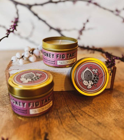 Honey Fig Tart 4oz. Candle - Paraffin Free!