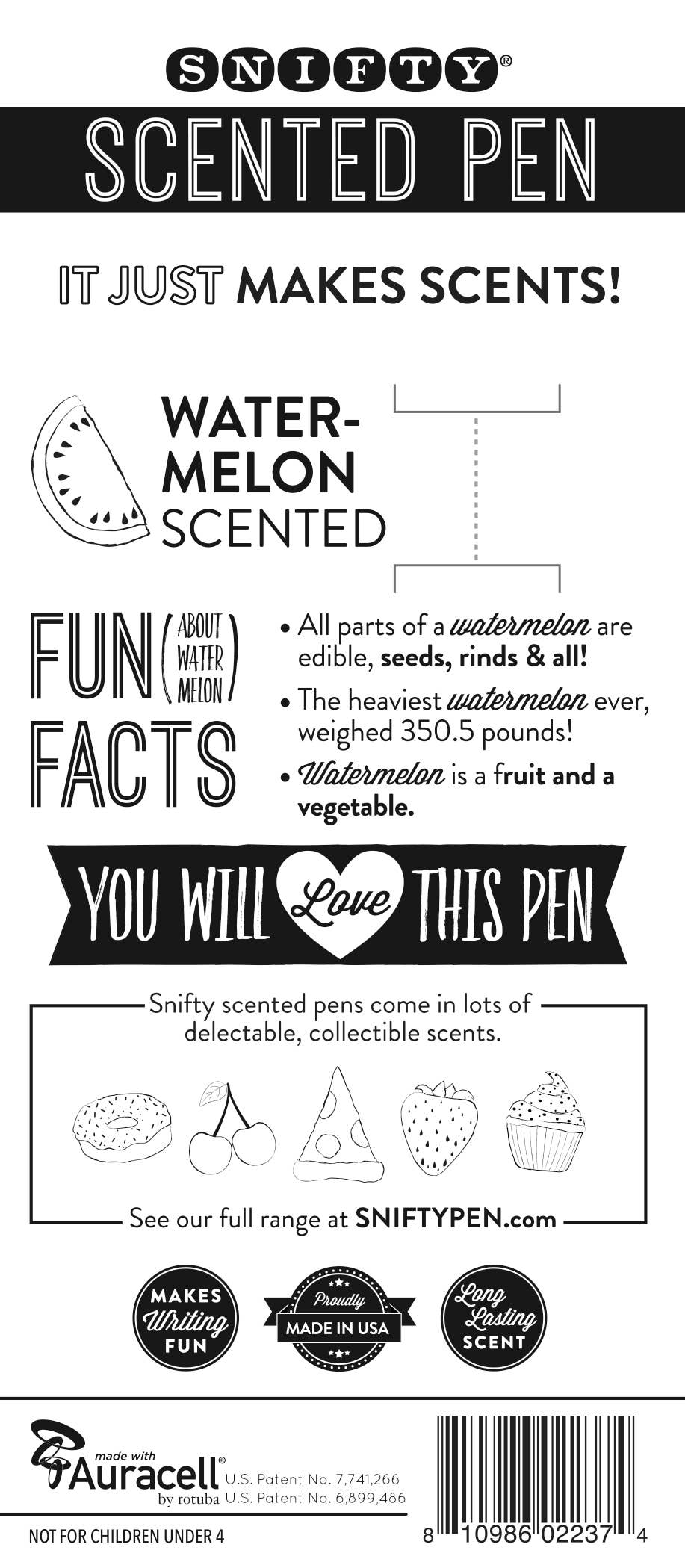 WATERMELON SCENTED PEN CARDED