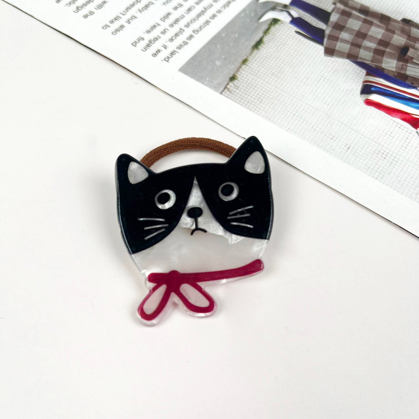 Lovely cartoon cat hair tie: F