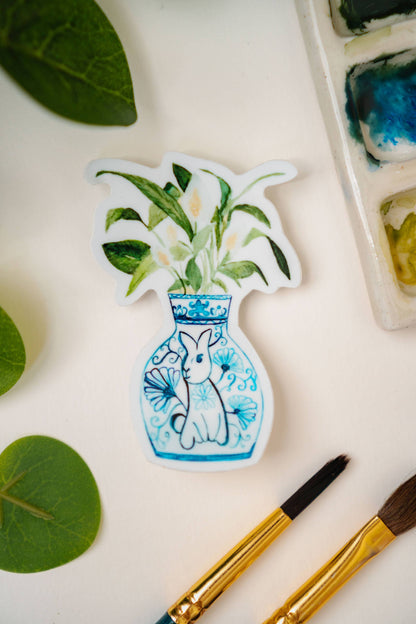 Rabbit Sticker | Year of the Rabbit + Peace Lily Zodiac