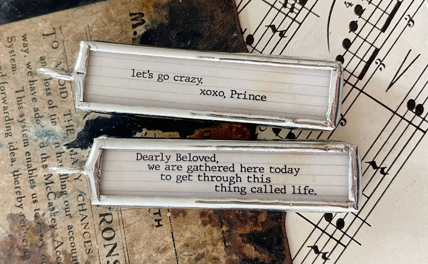 Let's Go Crazy XO Soldered Art Charm: Charm Only