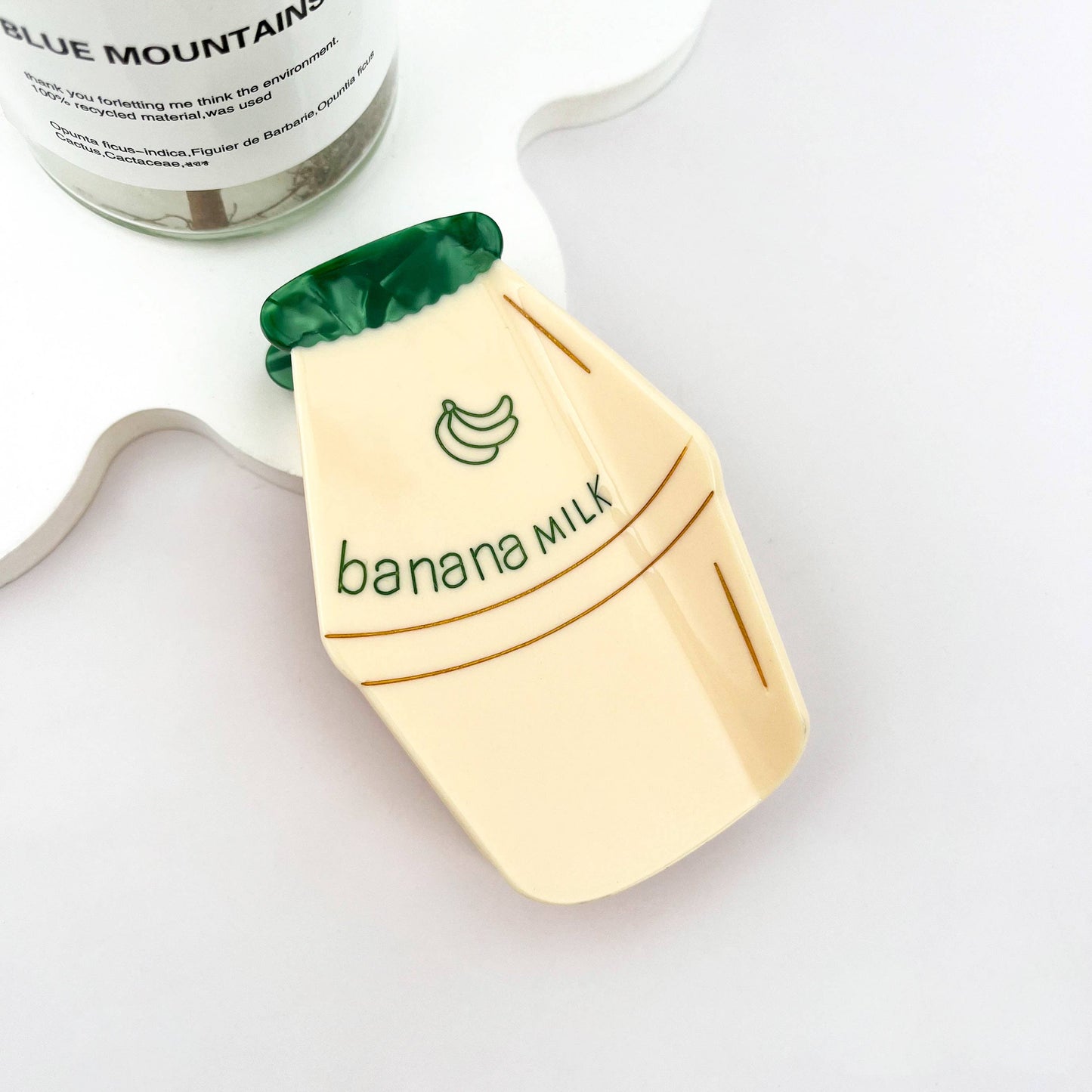 Banana Milk Accessories Acetate Hair Claw Clip 🍌🥛: Beige