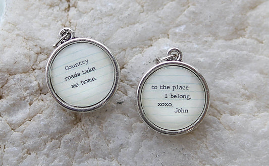 Country Roads XO Double Sided Round Charm