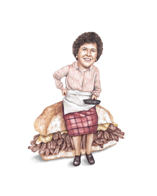 Julia Child Watercolor Print