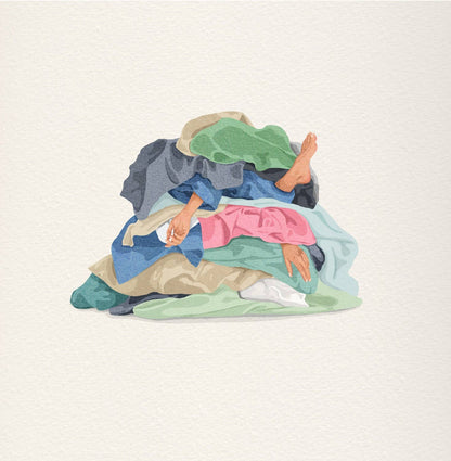 Pile Of Laundry: 7" X 7"