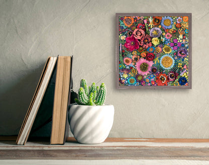 Flower Blossoms Mini Framed Canvas