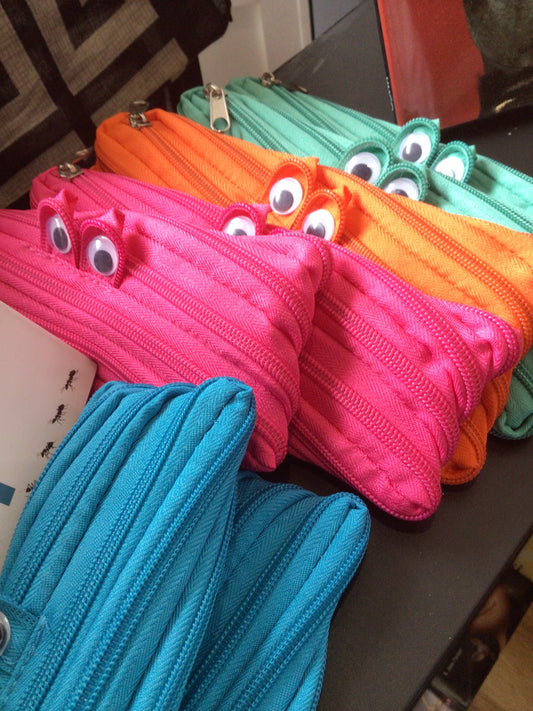 Monster Googly Eye Zipper - Pencil or Eyeglass Pouch