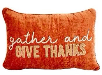 Gather and Give Thanks - decorative pillow 14 x 20