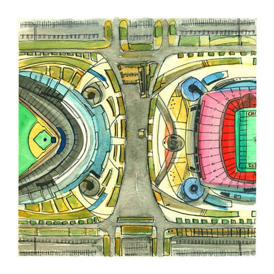 Stadiums 8x8" Print- Kansas City Chiefs