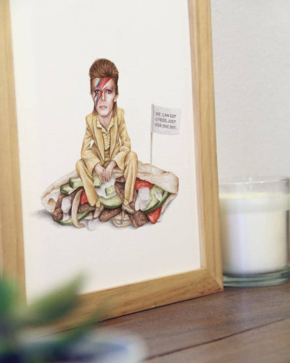 David Bowie Watercolor Print