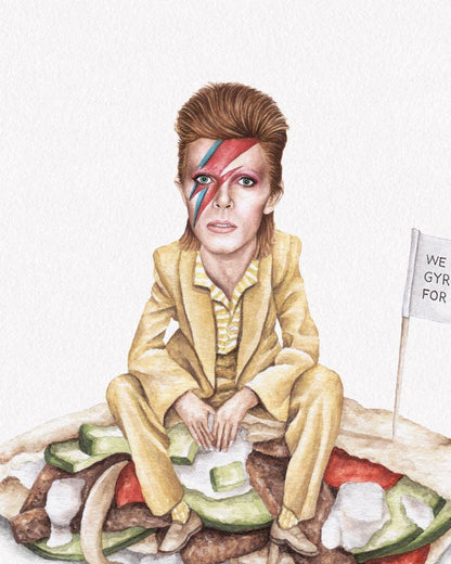 David Bowie Watercolor Print