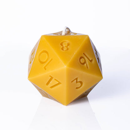 D20 Dice - 100% Beeswax Candle
