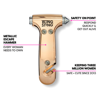 Emergency Escape Hammer | Metallic Rose Gold