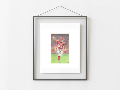 Kelce 8x10" Print- Kansas City Chiefs