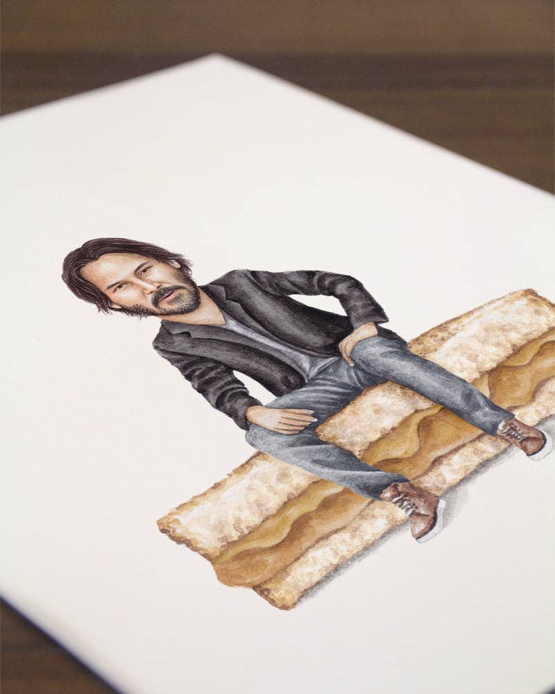 Keanu Reeves Watercolor Print