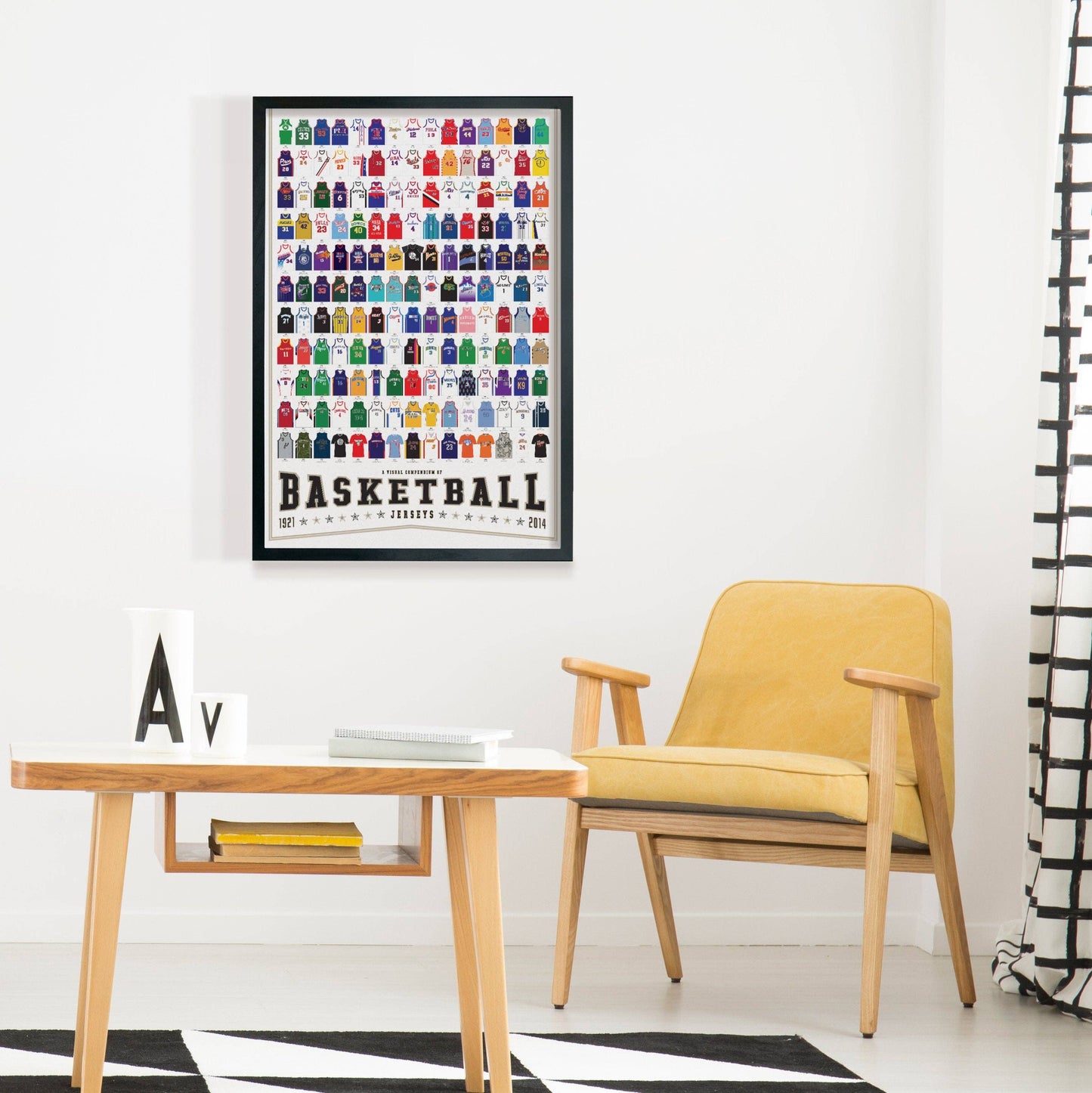 Visual Compendium of Basketball Jerseys | 24" x 36" Print