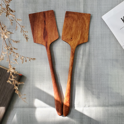 Wooden Curved Spatula - 12" - Kitchen Serving Utensils