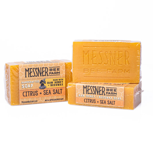 Citrus Sea Salt Soap - Made with Raw Honey and Beeswax