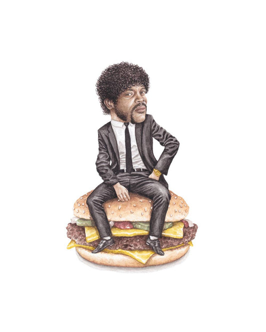 Samuel L. Jackson / Pulp Fiction Watercolor Print