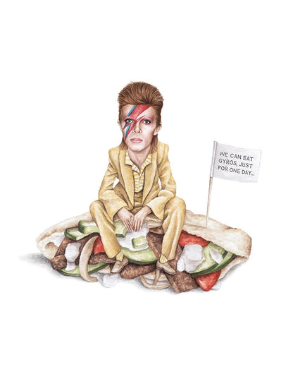 David Bowie Watercolor Print