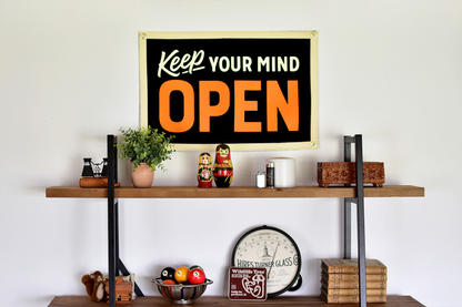 Keep Your Mind Open Camp Flag • Holy Smokes x Oxford Pennant