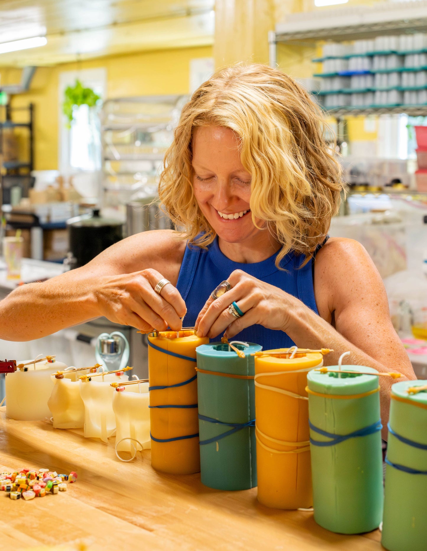 Floral Skull Candle - 100% Beeswax - Handmade