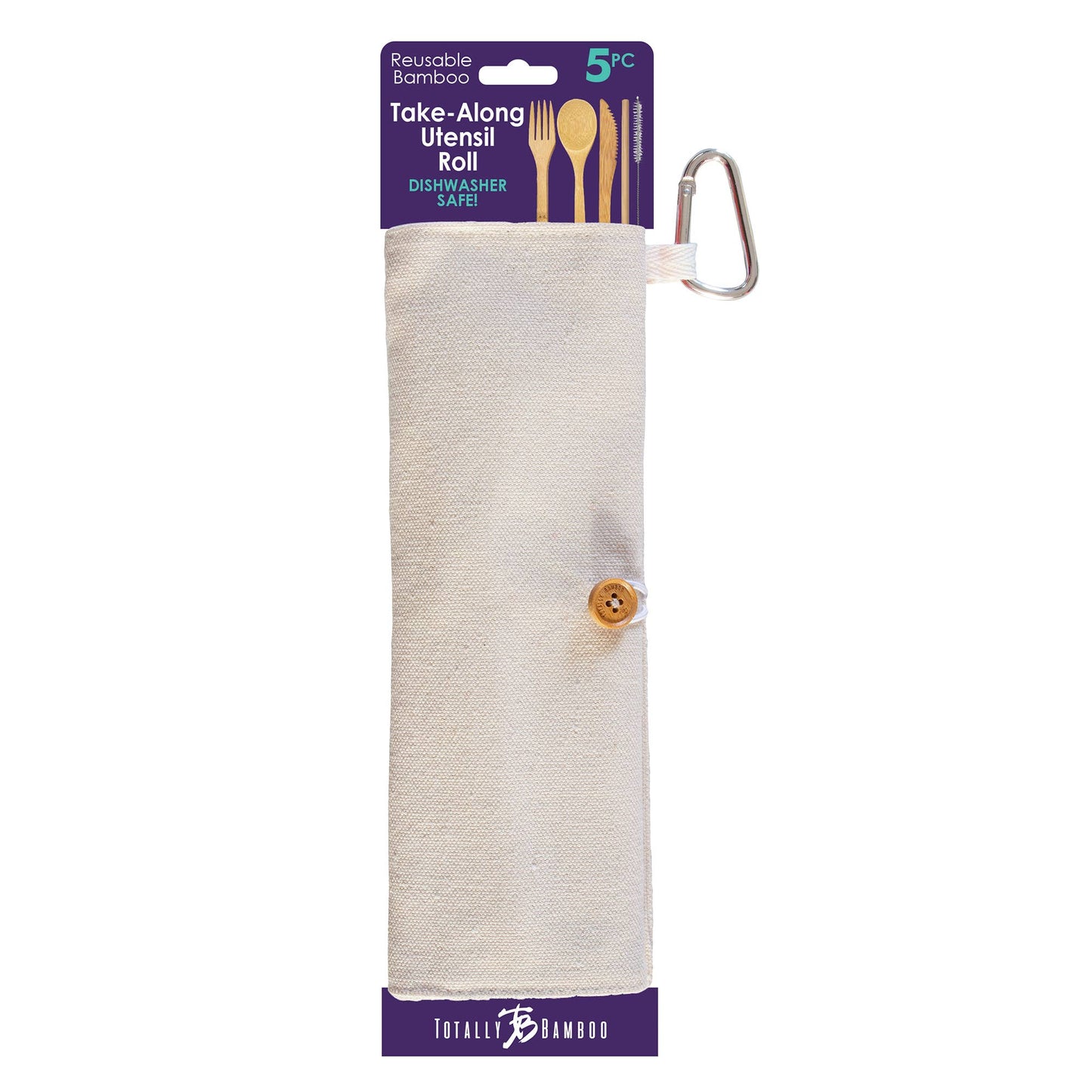 Reusable Bamboo Take-Along Utensil Roll