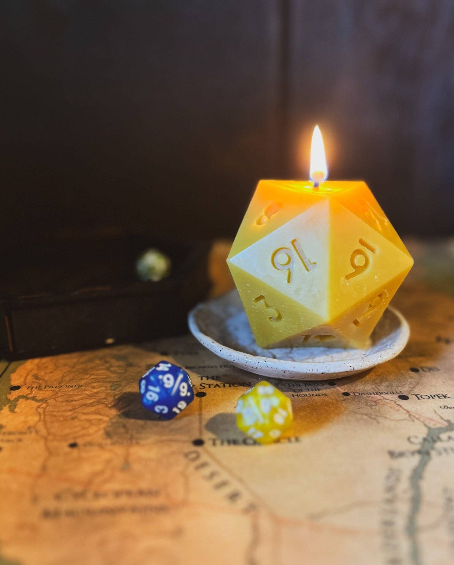 D20 Dice - 100% Beeswax Candle