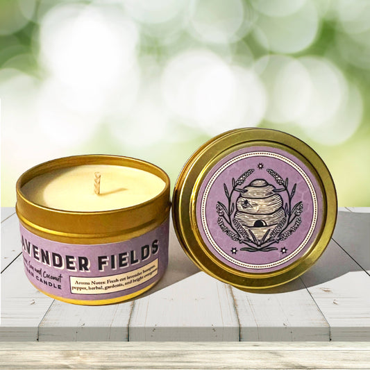 Lavender Fields 4oz. Candle - Paraffin free!