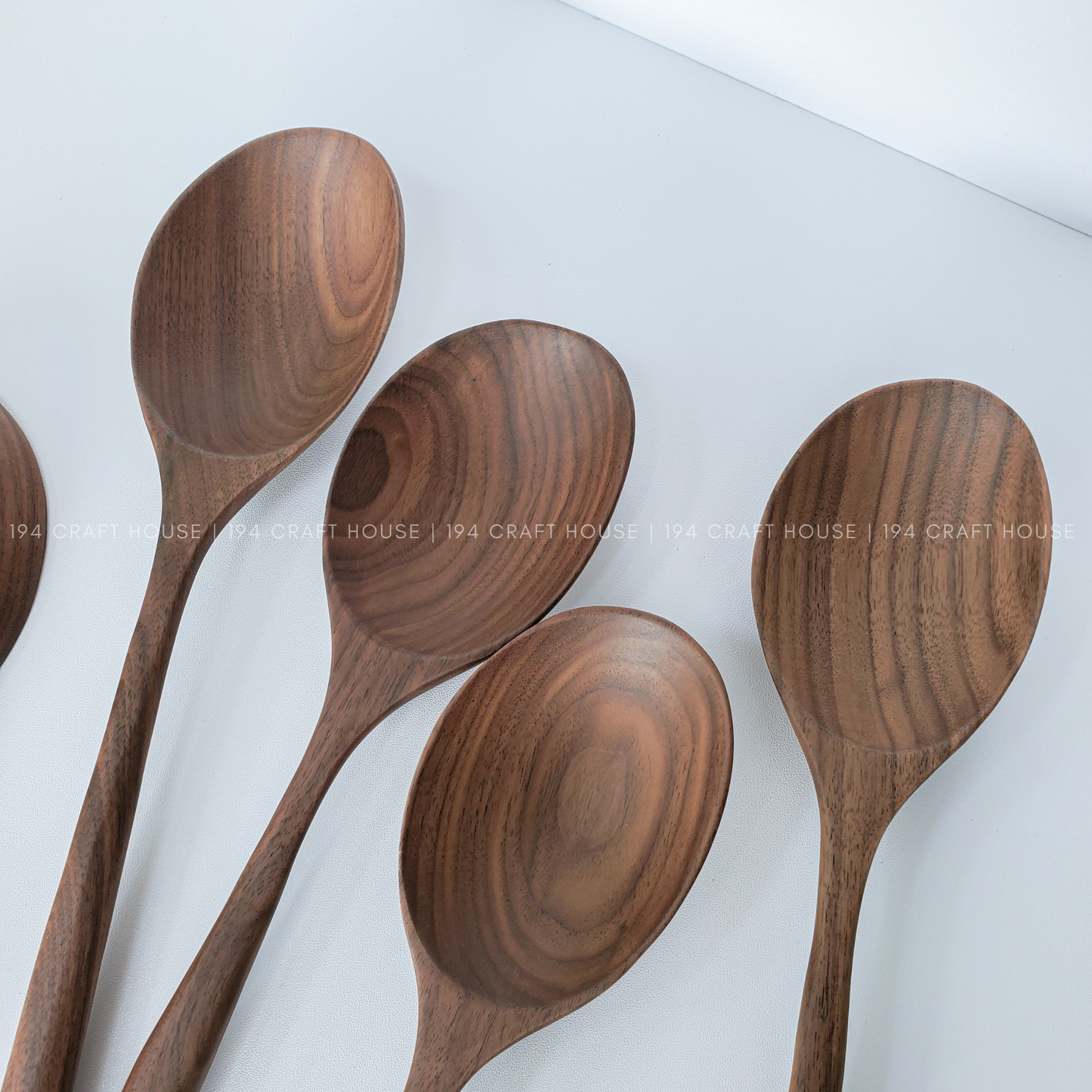 Large Walnut Wooden Spoon - Kitchen Serving Utensils