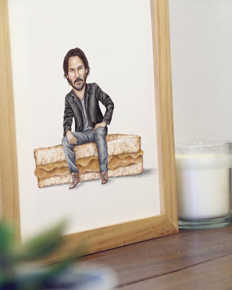 Keanu Reeves Watercolor Print