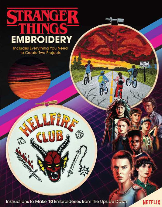 Stranger Things Embroidery: Kit and Paperback How-To; 80 pages