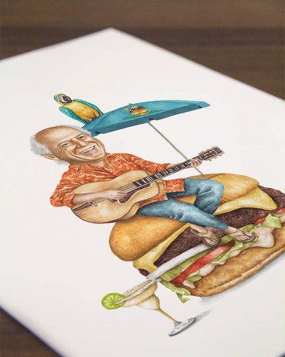 Jimmy Buffett Watercolor Print