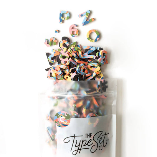 1" 200pc Confetti Mod Magnetic Letters