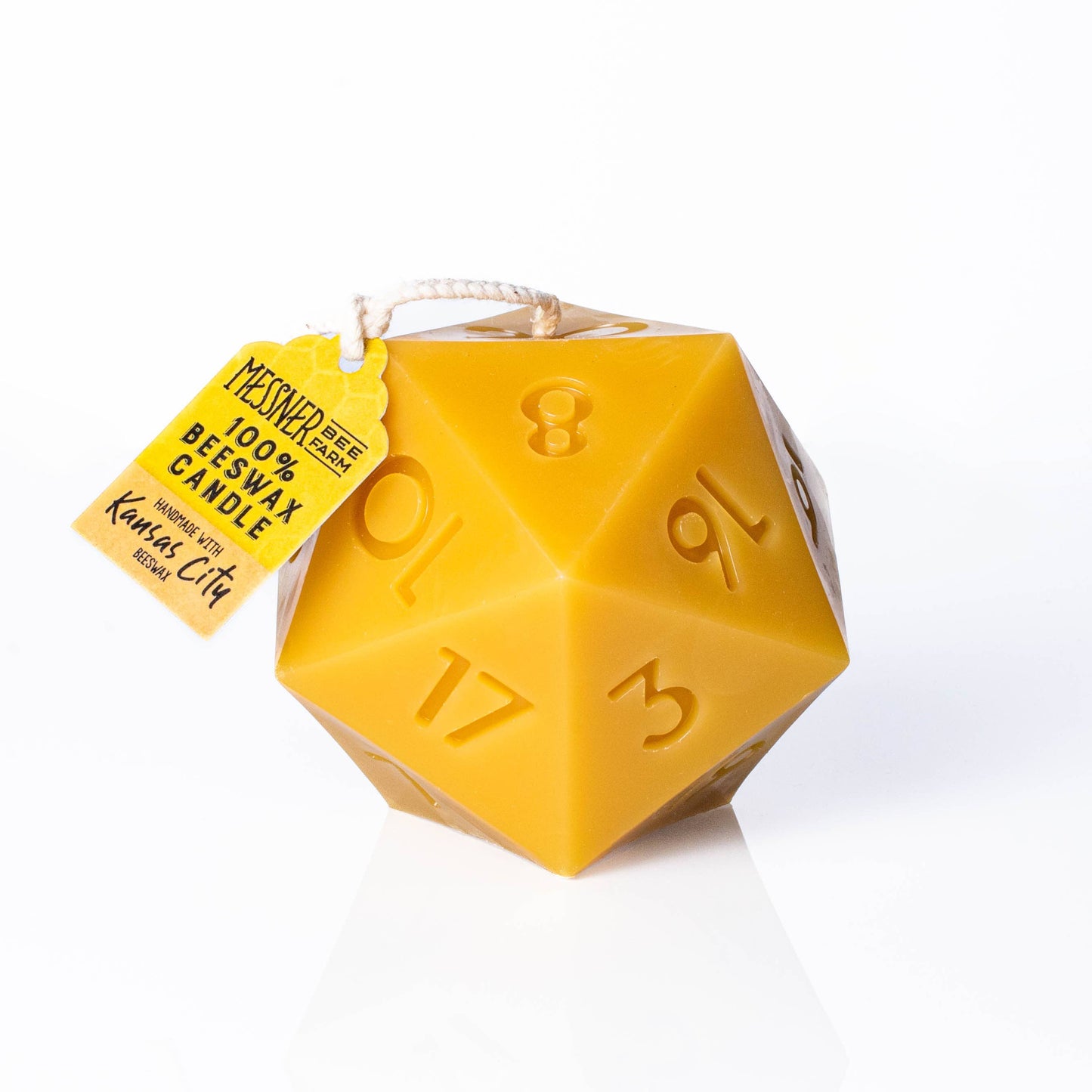 D20 Dice - 100% Beeswax Candle