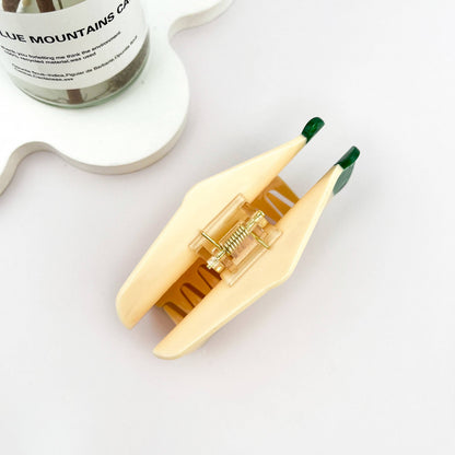 Banana Milk Accessories Acetate Hair Claw Clip 🍌🥛: Beige