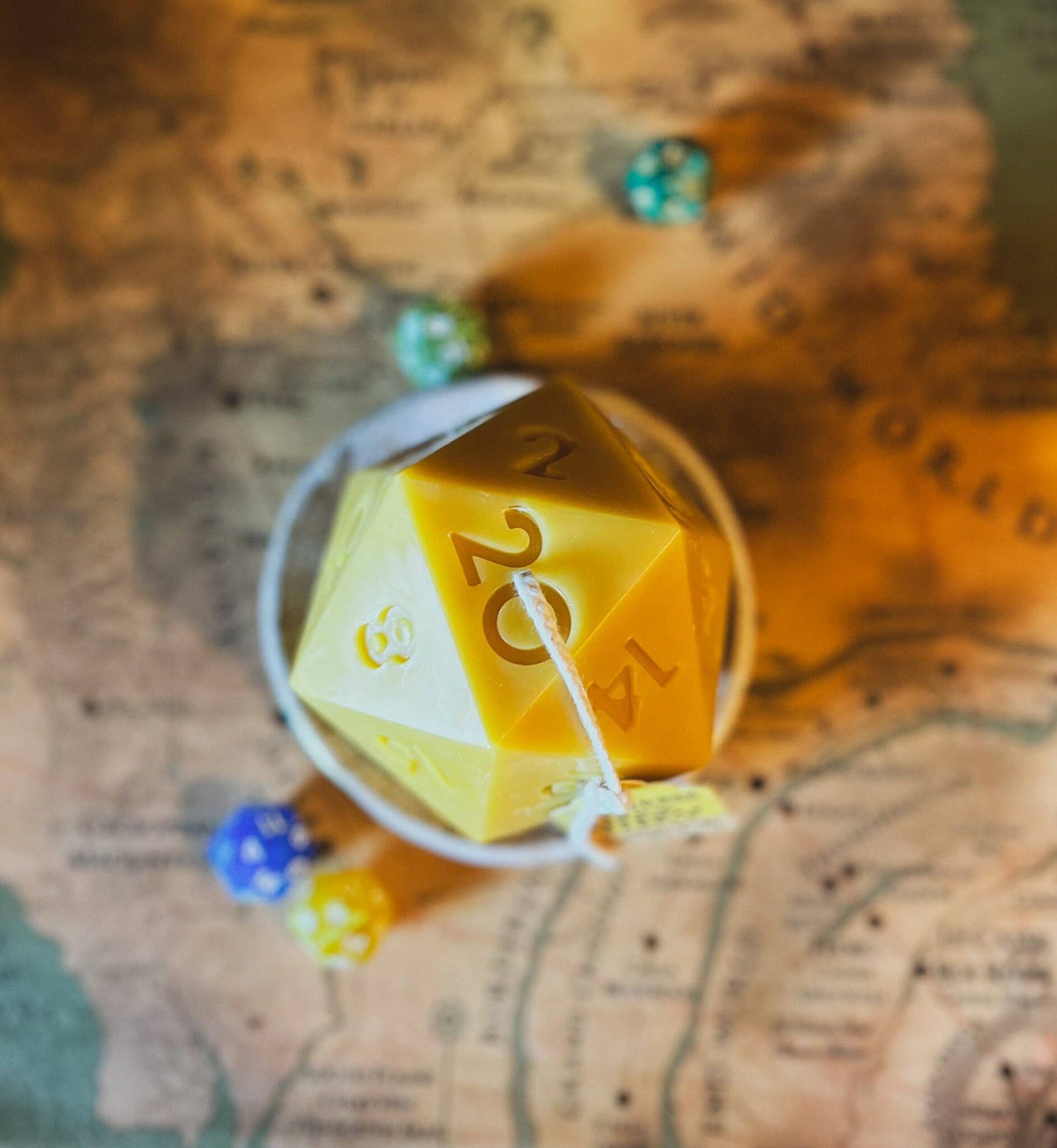 D20 Dice - 100% Beeswax Candle